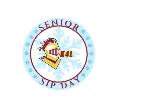 Knight head with Senior Sips Logo