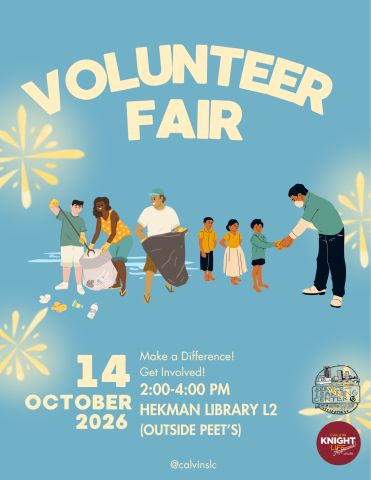 Poster showing people volunteering with text advertising the event