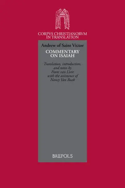Red cover with title "Andrew of Saint Victor: Commentary on Isaiah"