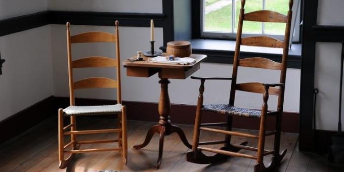 Shaker Village (two rocking chairs) by Carl Wycoff, use by Creative Commons license