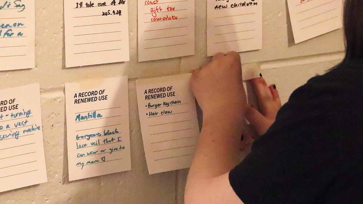 Students work together to create group installations, or show off their work independently