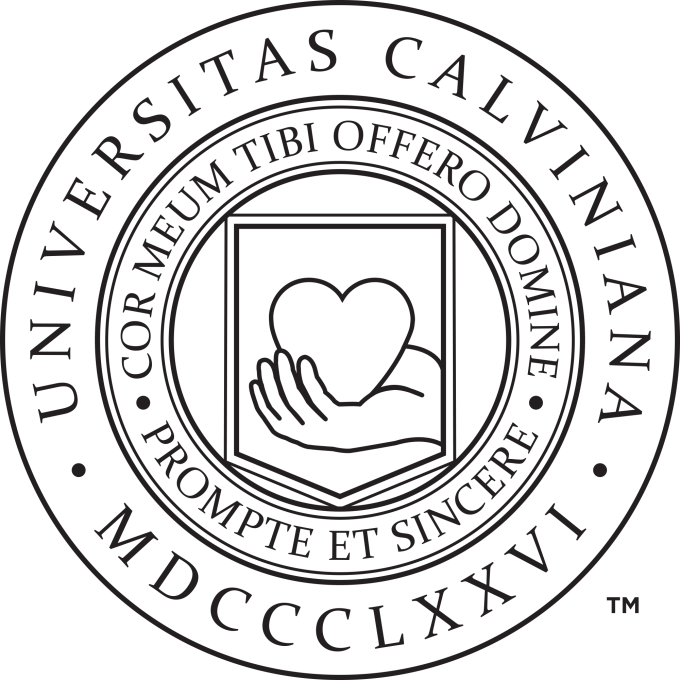 The Latin seal of Calvin University.