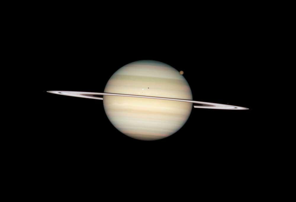 Saturn captured by the Hubble Telescope