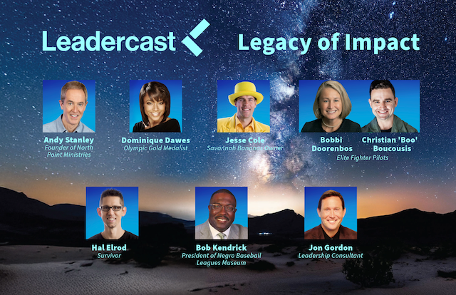 Leadercast: Legacy of Impact with speaker images and names