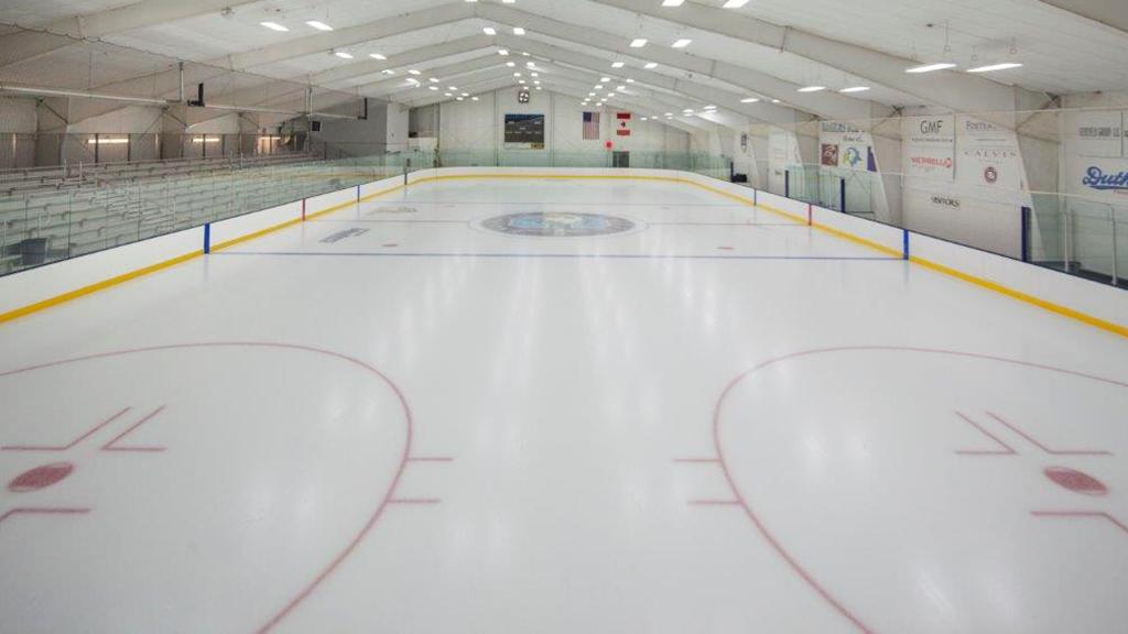 The indoor ice rink at the Eagle Ice Center.