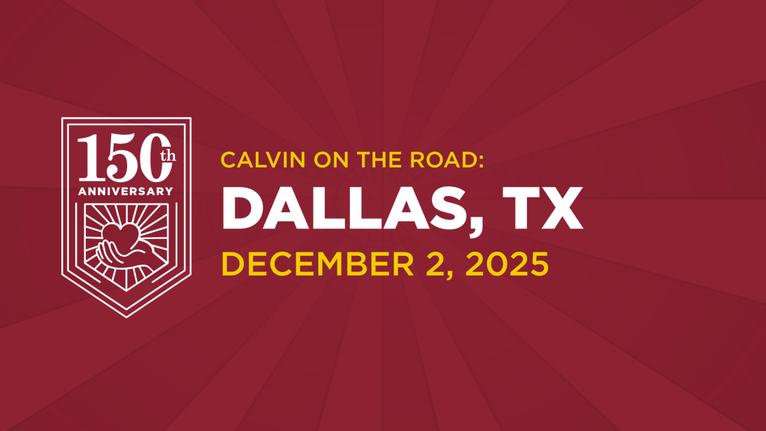White text on maroon background, inviting Dallas alumni to a 150th event