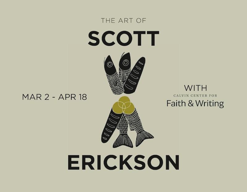 An illustration of two fish and a loaf of bread, with three circles intersecting where they cross each other.