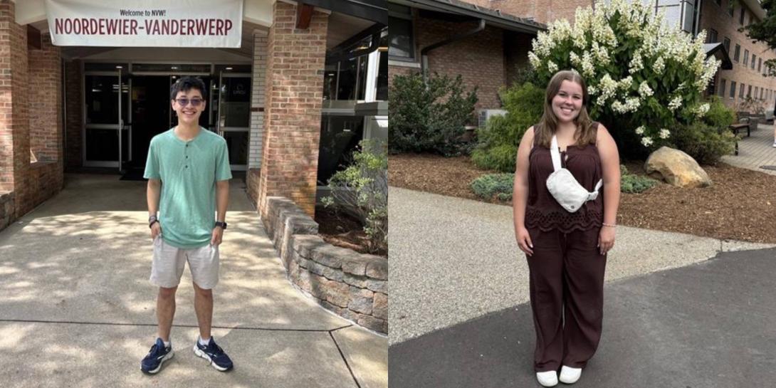 Philip Kirkpatrick (left), Sophia Nelson (right), 2025-2026 Calvin students