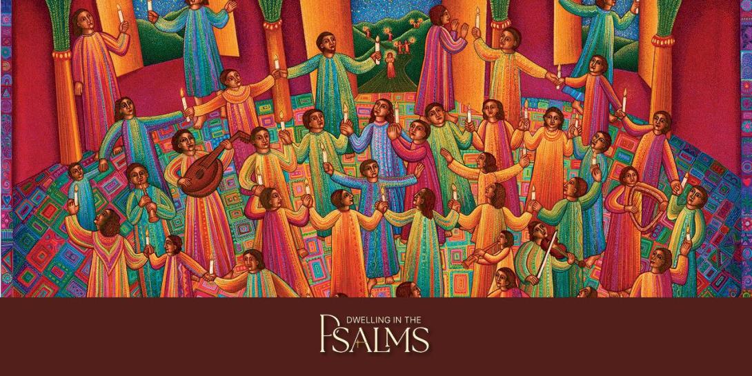 People standing in a circle singing