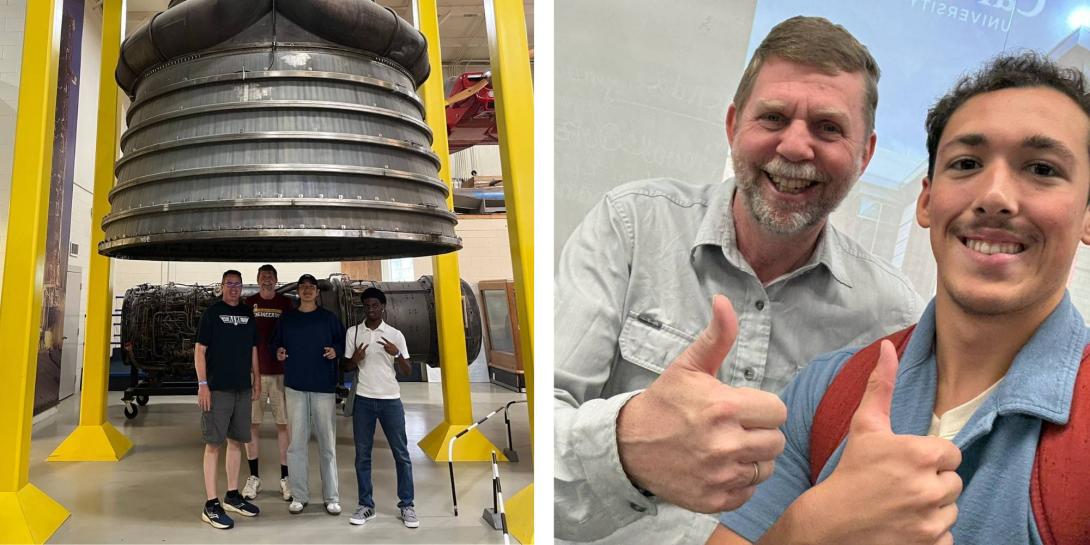 Professors and students in Calvin's aerospace engineering program.