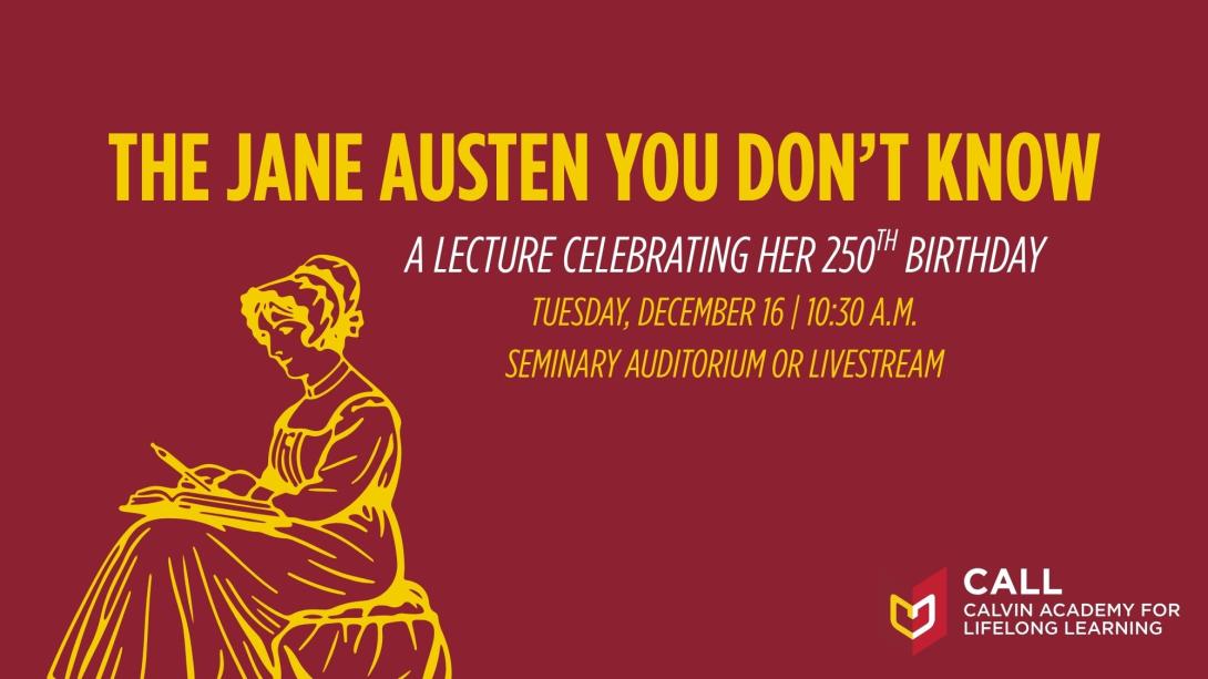 The Jane Austen You Don't Know lecture