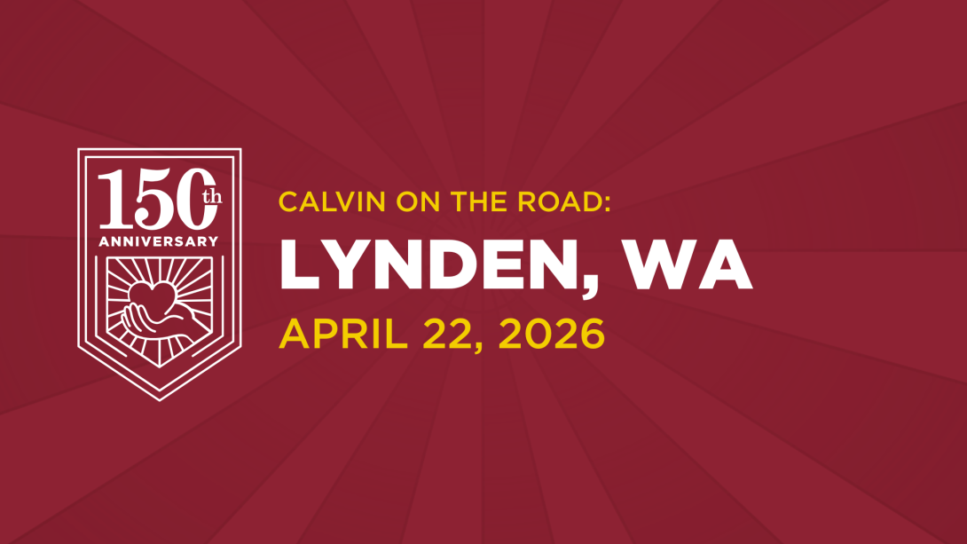 White text on maroon background, inviting Lynden alumni to a 150th event