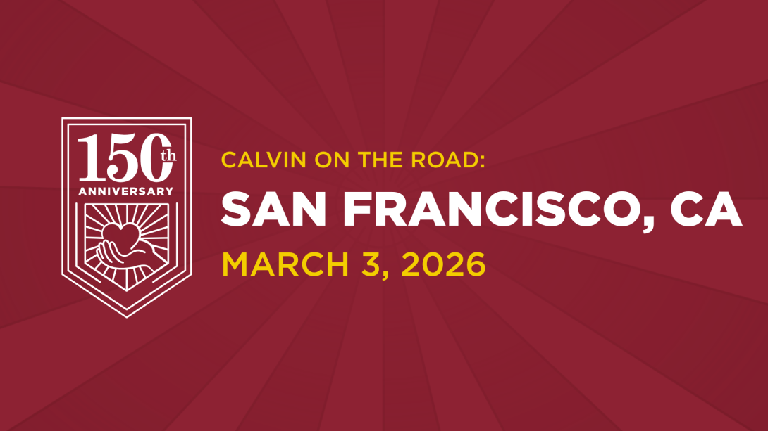 White text on maroon background, inviting San Francisco alumni to a 150th event