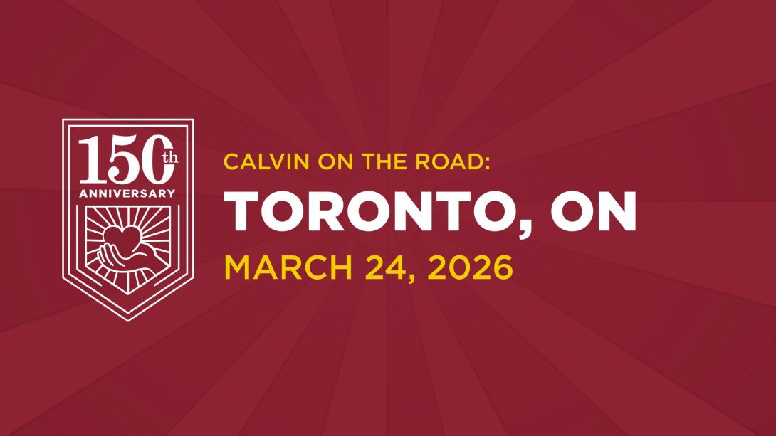 White text on maroon background, inviting Toronto alumni to a 150th event