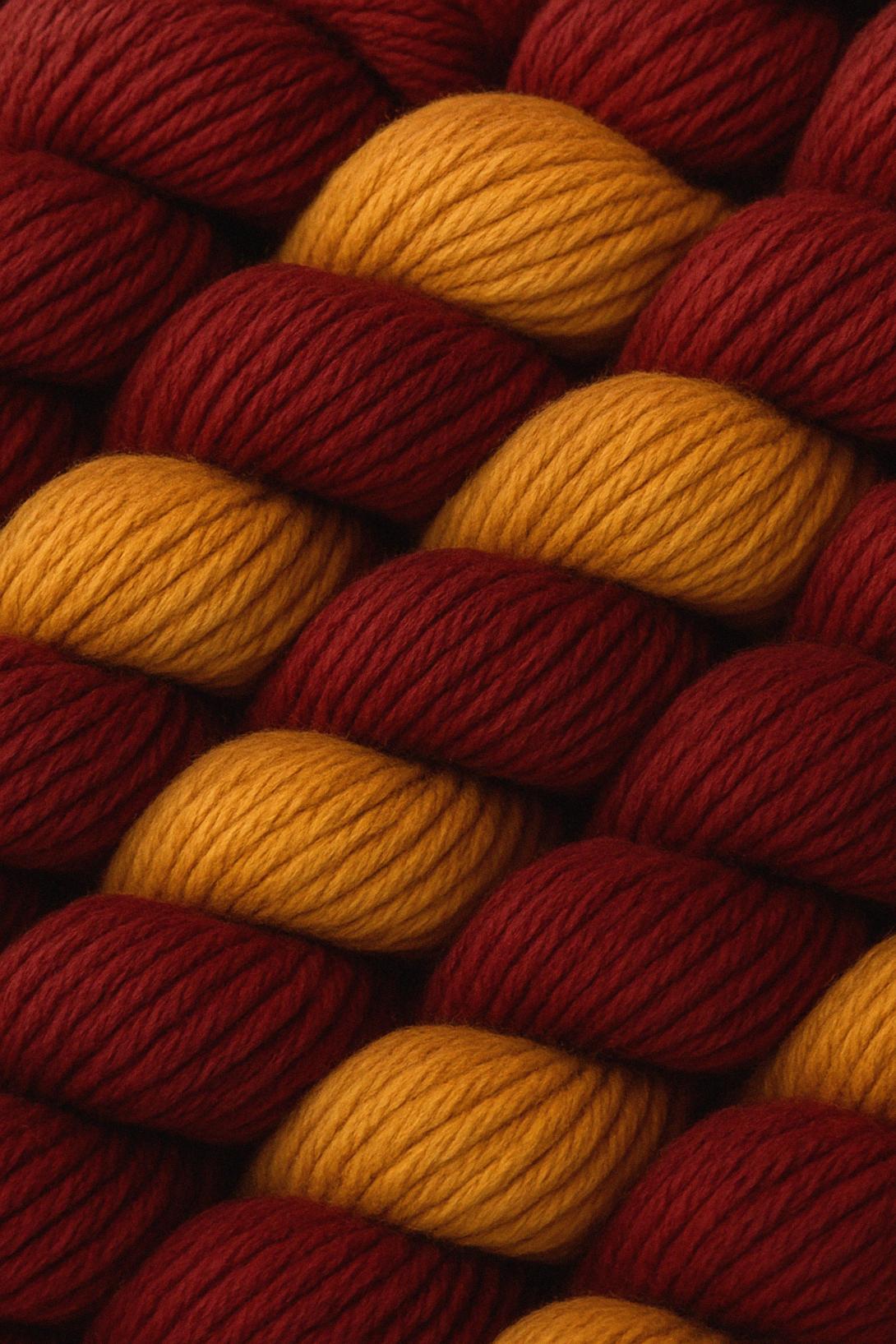 Maroon and gold yarn
