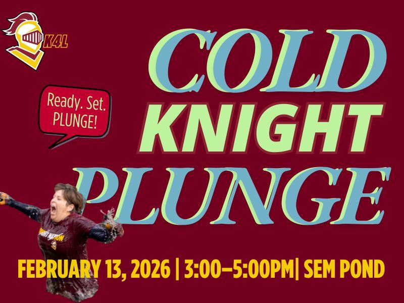 Pastor Mary jumping into the Sem Pond