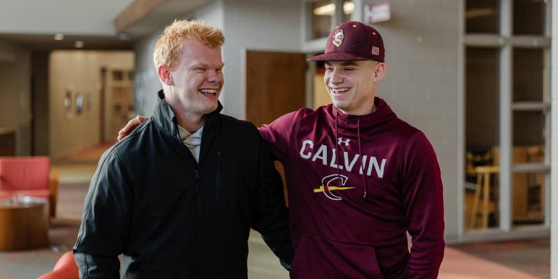Owen Hayes and Ryan Reynolds, Calvin University students
