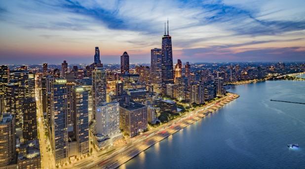 View of Chicago Illinois skyline