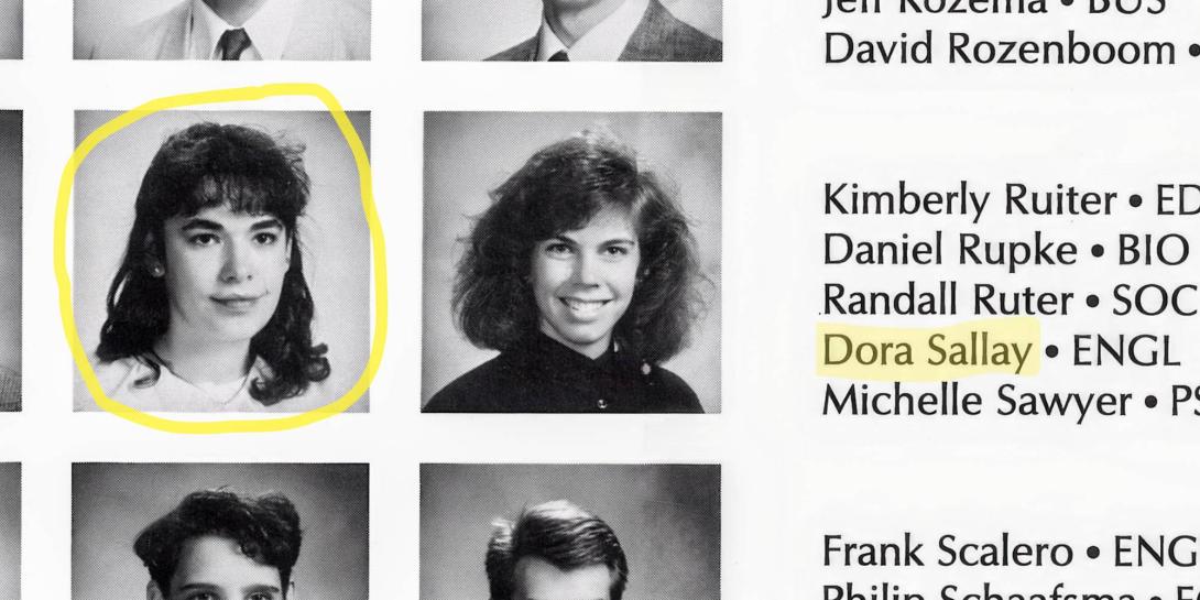 Dora Sallay in yearbook