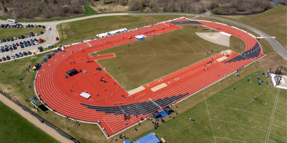 Calvin University's track and field facility