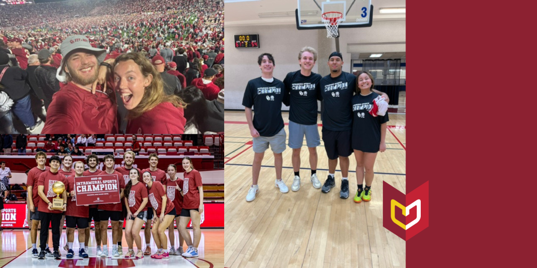 A collage of photos highlighting Case Medema's experience leading up to Indiana University
