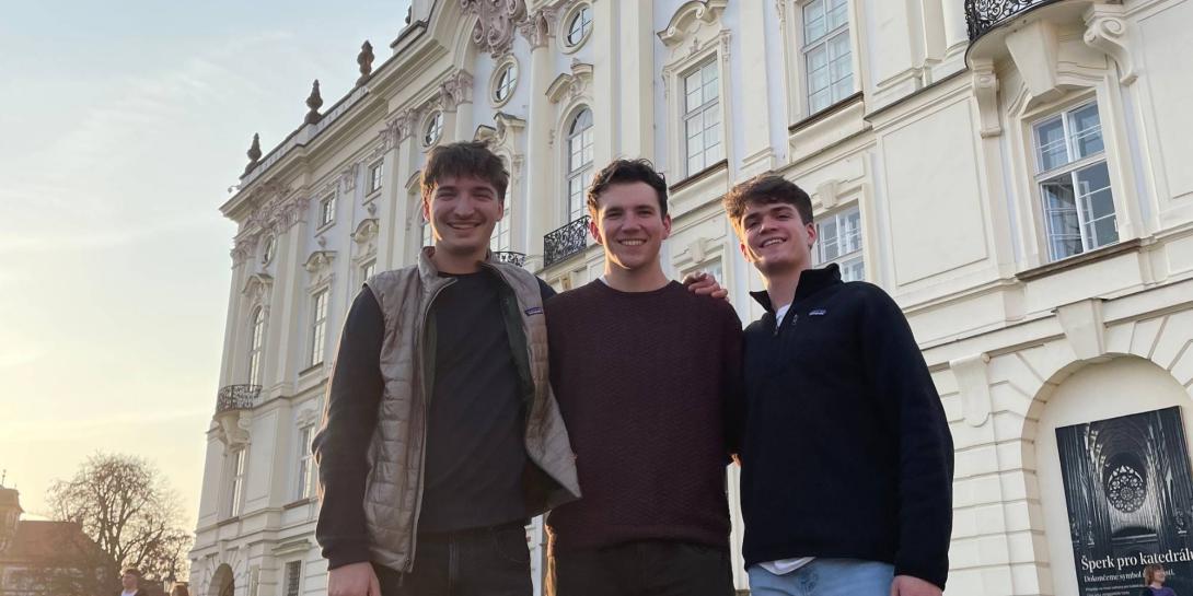 George Holmes on a study abroad trip