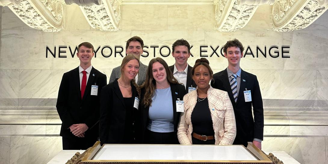 George Holmes at the New York Stock Exchange