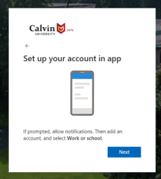 MFA - Set up your account in app