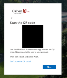 MFA - Scan the QR code