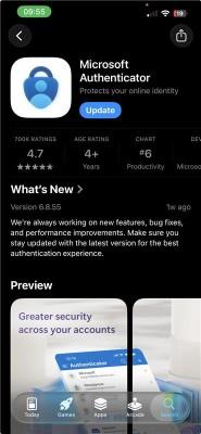 Correct Microsoft Authenticator app