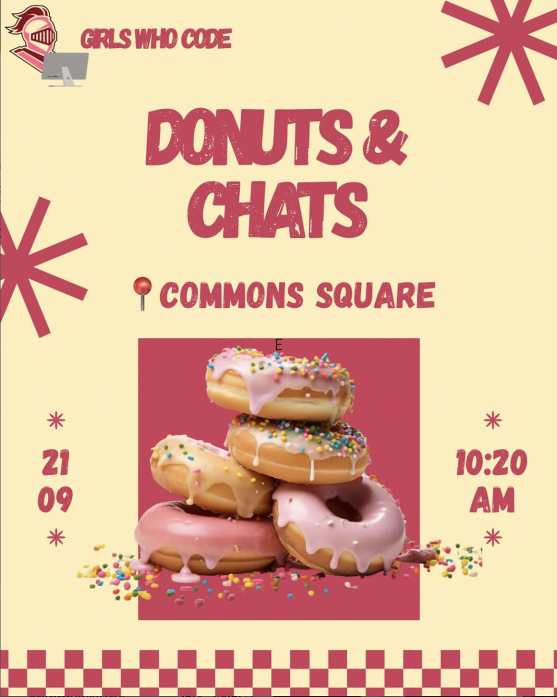 Girls who code donuts & chats poster