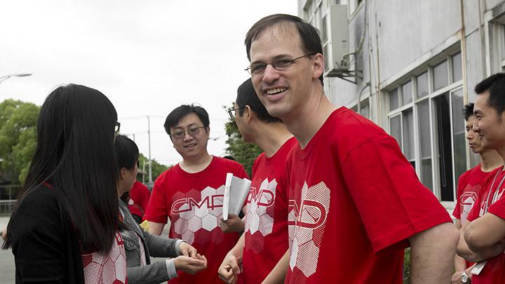 Jared English with company Custom Molded Products (CMP).