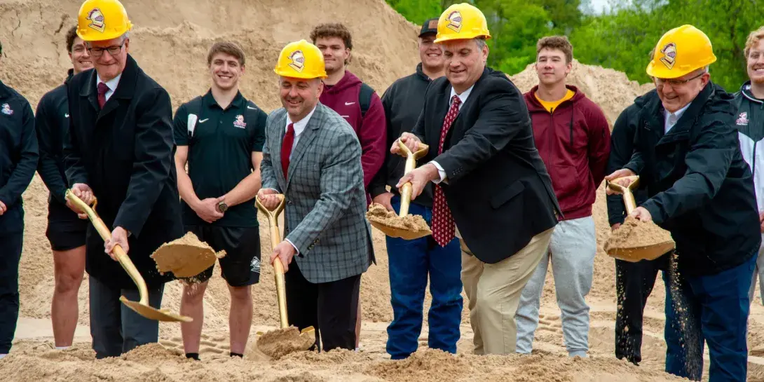 Football Field groundbreaking at Calvin University