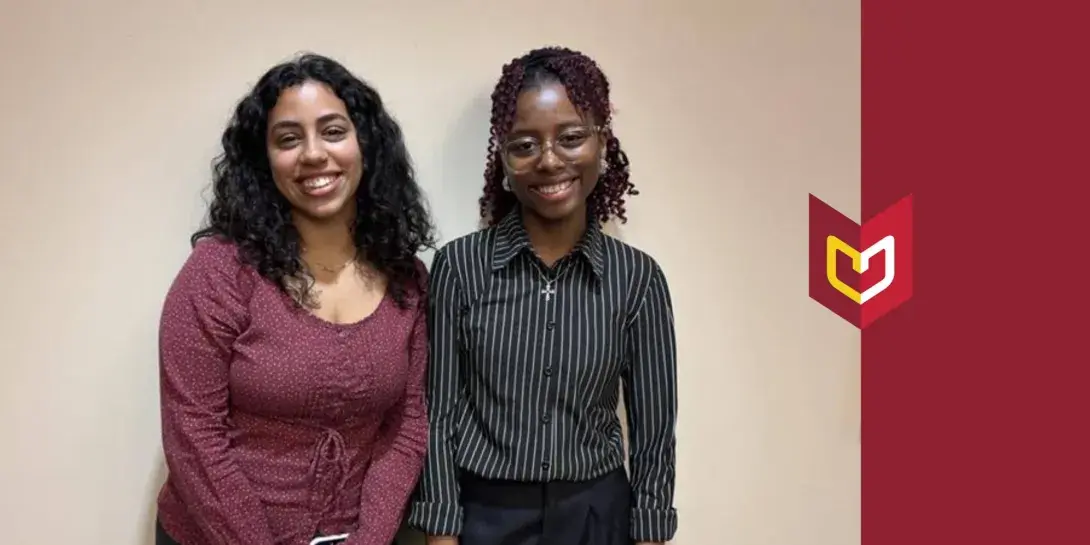 Elizabeth Yuniwo and Meral Moawad, students at Calvin University