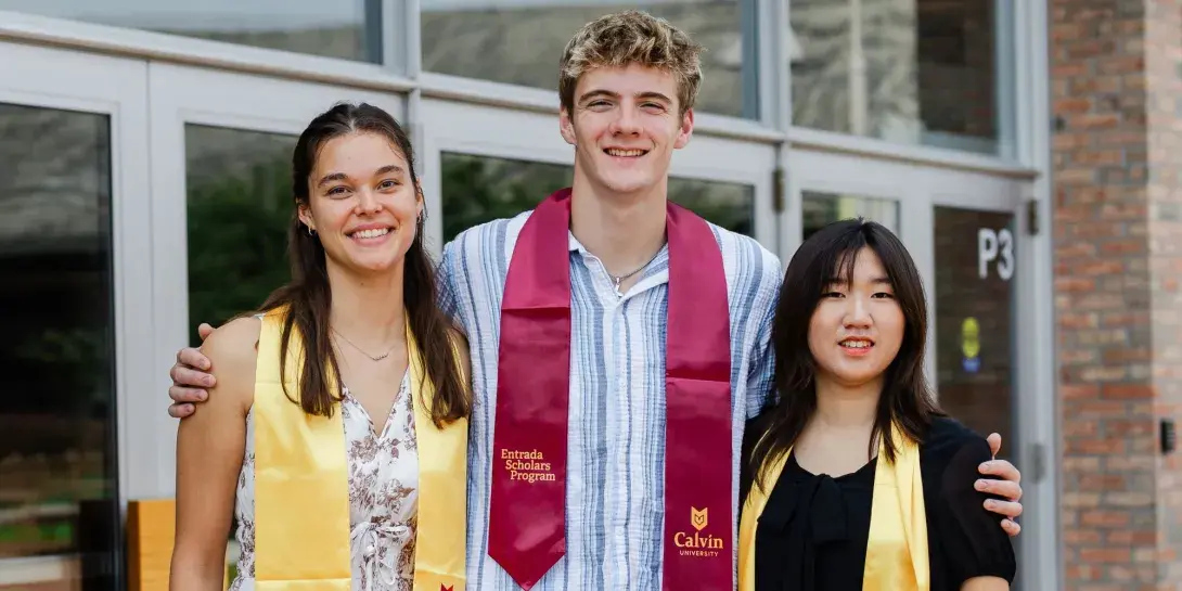 Three graduates from the Entrada Scholars Program in 2026