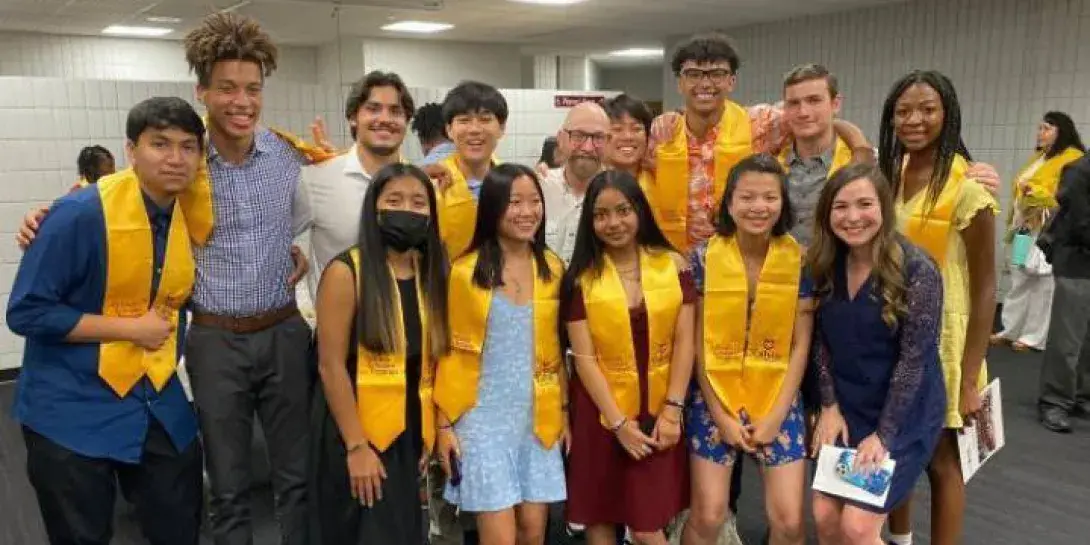 Eddie Graves (second from left) was part of the 2022 Entrada Scholars Program at Calvin University.