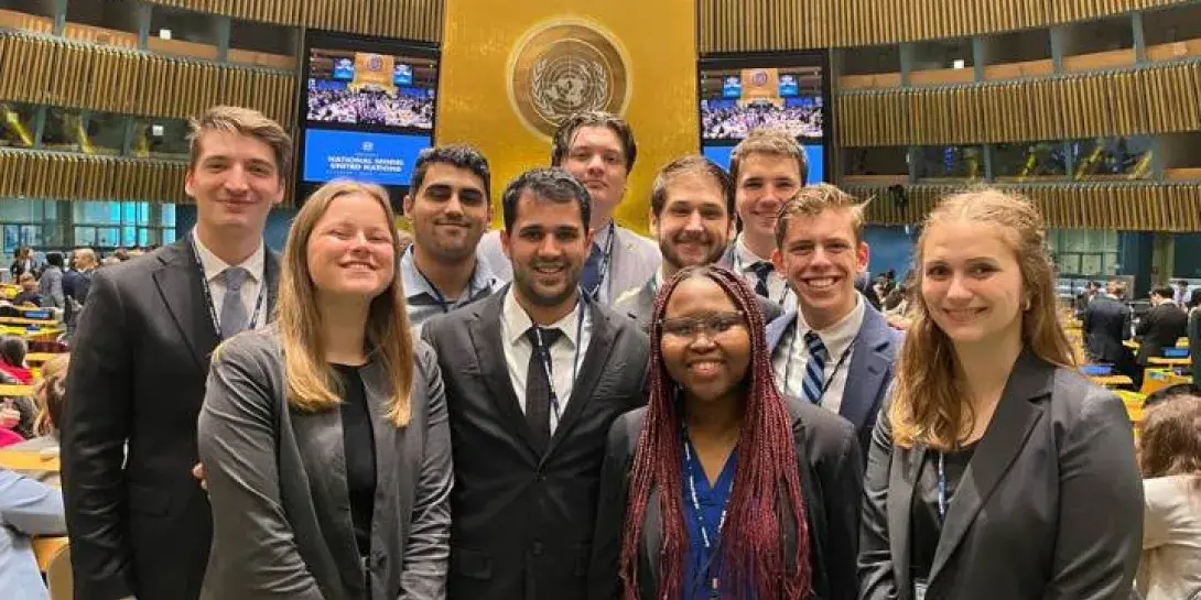 A group of students at New York's Model UN.