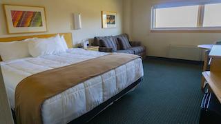 King bed with sleeper and panoramic window