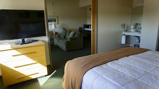 King Suite with kitchenette and living area